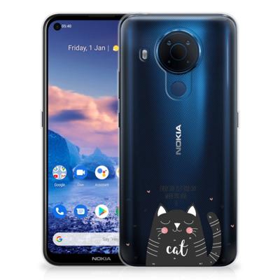 Nokia 5.4 Telefoonhoesje met Naam Cat Good Day Nokia 5.4 Telefoonhoesje met Naam Cat Good Day