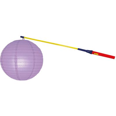Lampionstokje 50 cm - met lampion - lila paars - D25 cm