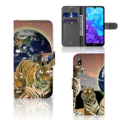 Huawei Y5 (2019) | Telefoonhoesje | Met pasjeshouder | Roofdieren