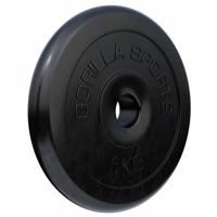 Halterschijf 5 kg Rubber
