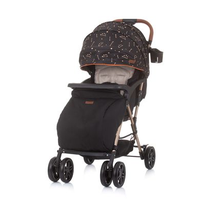 Buggy Chipolino April zwart, geschikt voor 0+ incl. bekerhouder en voetenzak