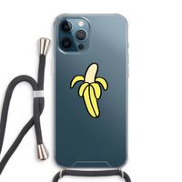 Banana: iPhone 12 Pro Max Transparant Hoesje met koord