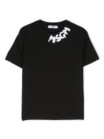 MSGM Kids t-shirt en coton à logo imprimé - Noir