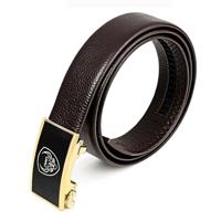 Mannen casual lederen riem tailleband met gesp hoofd lengte: 120cm (bruin)