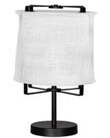 Kleine zwart witte tafellamp met E27 fittign en schakelaar By Rydens Softy