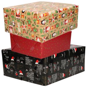 6x Rollen Kerst inpakpapier/cadeaupapier 2,5 x 0,7 meter