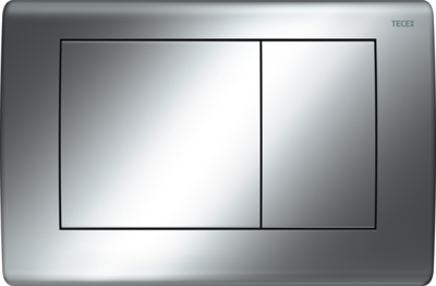 Bedienpaneel TECE Planus | Dualflush | Voor inbouwreservoir | 2 knops | RVS | Glanzend chroom