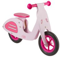 Msg Loopfiets hout vespa roze