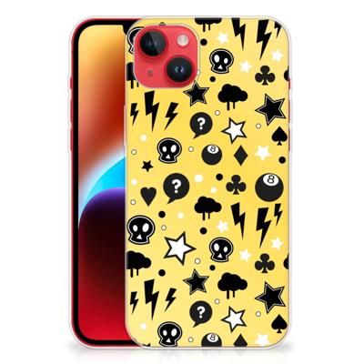 Silicone Back Case iPhone 14 Plus Punk Geel Silicone Back Case iPhone 14 Plus Punk Geel