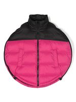 MM6 Maison Margiela Kids gilet matelassé à logo brodé - Rose