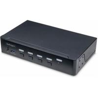 StarTech.com 4-Port DisplayPort KVM Switch, Single 4K 60Hz Monitor, 6x USB Ports, Hotkey & Drukknop