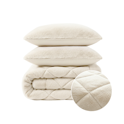 1+1 Gratis Wasbaar Lazy Dekbed Zonder Overtrek - Zonder Overtrek - Teddy Fur - Beige - Dekbed-Discounter.nl 1+1 Gratis Wasbaar Lazy Dekbed Zonder Overtrek - Zonder Overtrek - Teddy Fur - Beige - Dekbed-Discounter.nl