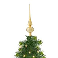 Glazen kerstboom piek/topper goud glans 26 cm