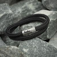 Navy™ Armband - Zwart Touw