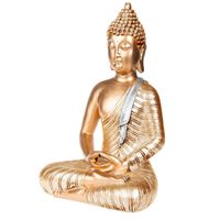 Boeddha beeld voor binnen goud 35 cm - thumbnail