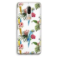 Kleurrijke papegaaien: OnePlus 6 Transparant Hoesje