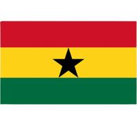 Vlag Ghana - 90 x 150 cm - polyester - versiering - feestartikelen