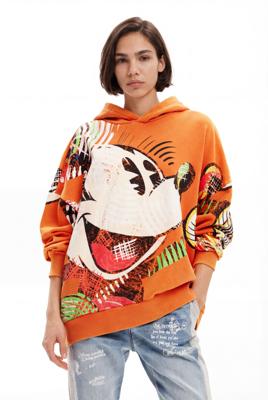 Oversized sweatshirt Mickey Mouse - ORANGE - S