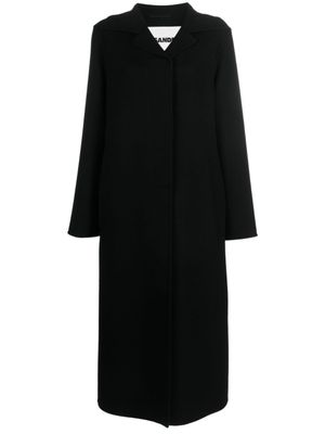 Jil Sander manteau en cachemire à simple boutonnage - Noir