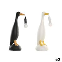 Bureaulamp Home ESPRIT Geel Wit Zwart 25 W 220 V (2 Stuks)