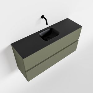 Toiletmeubel Mondiaz Ada | 100 cm | Meubelkleur Army | Lex wastafel Urban Midden | Zonder kraangat