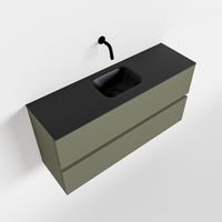 Toiletmeubel Mondiaz Ada | 100 cm | Meubelkleur Army | Lex wastafel Urban Midden | Zonder kraangat