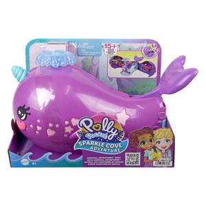 Mattel Polly Pocket Avontuur in de Fonkelgrot Narwalavontuur Boot Speelset