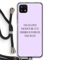 Tequila: Samsung Galaxy A22 5G Transparant Hoesje met koord