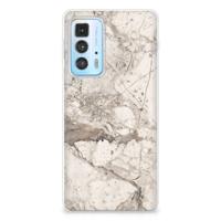 Motorola Edge 20 Pro | TPU | Siliconen hoesje | Marmer Beige