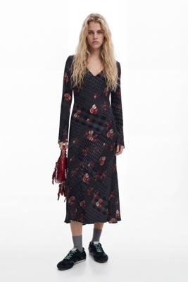 Midijurk met ruiten - BLACK - XL