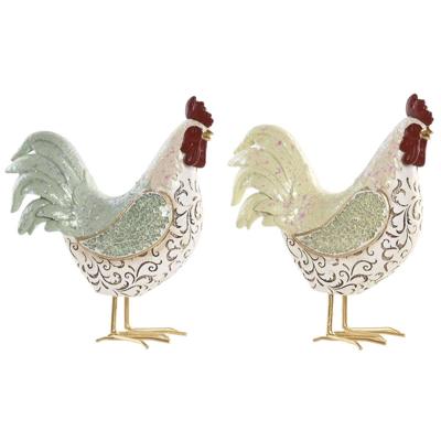 Decoratieve figuren Home ESPRIT Groen Haan (2 Stuks) Decoratieve figuren Home ESPRIT Groen Haan (2 Stuks)