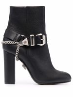 Philipp Plein bottines en cuir Iconic Plein à boucles - Noir