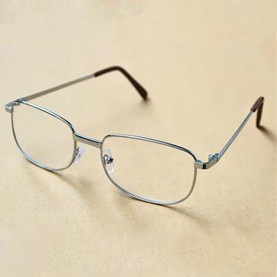 Volledig metalen frame hars lenzen Presbyopic glazen leesbril + 2.50 D (zilver)
