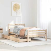 Bedframe zonder matras massief grenenhout 90x200 cm