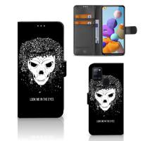 Telefoonhoesje met Naam Samsung Galaxy A21s Skull Hair