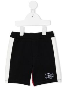 Emporio Armani Kids short à logo brodé - Bleu