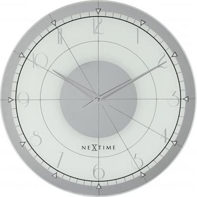 NeXtime klok 8125 fancy round, ø43 cm, wall, white/silver