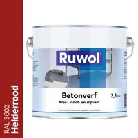 Ruwol Betonverf Helderrood (RAL 3002) 2,5 liter