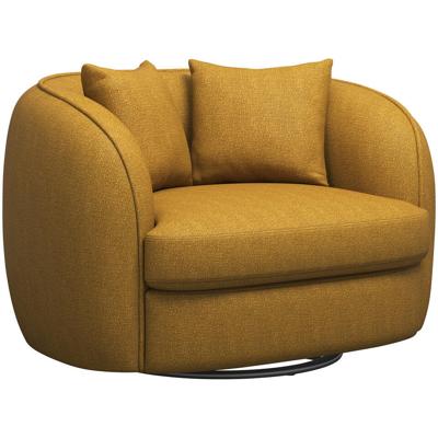 Leen Bakker - Loveseat Enzio - Elephant - Oker - Stof - Geel - 95x129x76 Cm