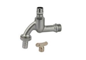 Kirchhoff Messing uitlaatklep met dopsleutel, chroommat, 1/2"ET x 3/4"ET x 1/2"mondstuk - 986182148