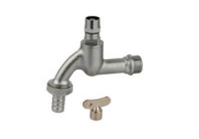 Kirchhoff Messing uitlaatklep met dopsleutel, chroommat, 1/2"ET x 3/4"ET x 1/2"mondstuk - 986182148