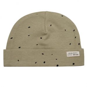 Little Indians muts Dots junior katoen groen/zwart 0-12 maanden Little Indians muts Dots junior katoen groen/zwart 0-12 maanden