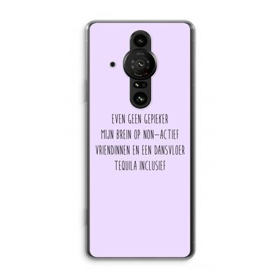 Tequila: Sony Xperia Pro-I Transparant Hoesje