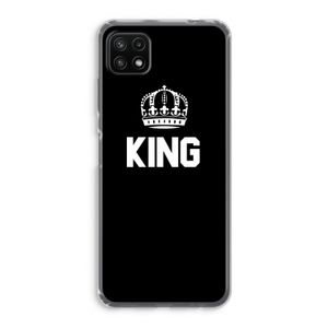 King zwart: Samsung Galaxy A22 5G Transparant Hoesje