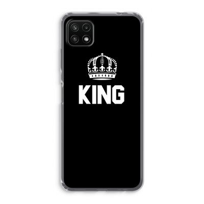 King zwart: Samsung Galaxy A22 5G Transparant Hoesje
