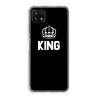 King zwart: Samsung Galaxy A22 5G Transparant Hoesje