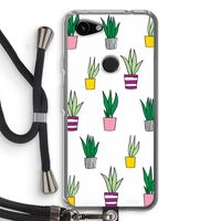 Sanseveria: Pixel 3a Transparant Hoesje met koord Sanseveria: Pixel 3a Transparant Hoesje met koord