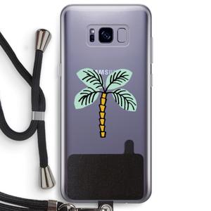 Palmboom: Samsung Galaxy S8 Plus Transparant Hoesje met koord