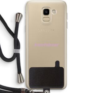 kwetsbaar: Samsung Galaxy J6 (2018) Transparant Hoesje met koord
