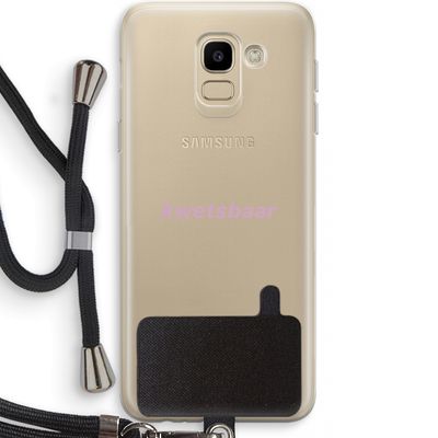 kwetsbaar: Samsung Galaxy J6 (2018) Transparant Hoesje met koord